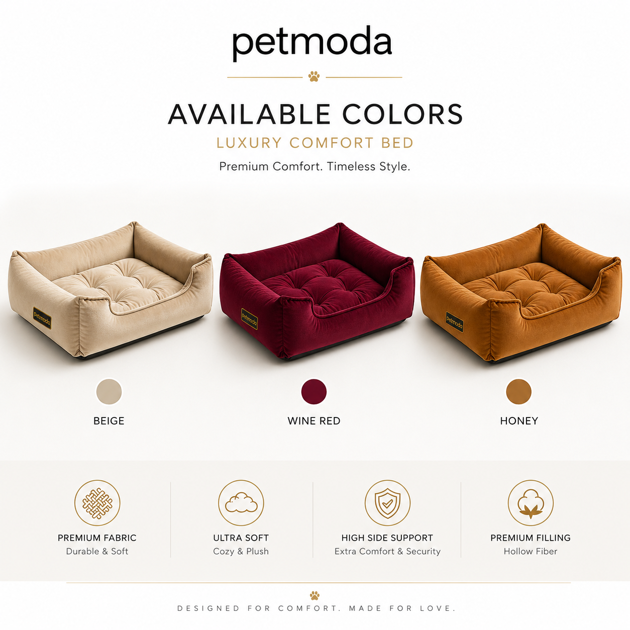 Petmoda Velvet Bed