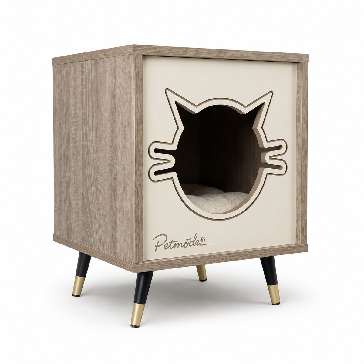 Petmoda Living Den – Wooden Cat House & Side Table