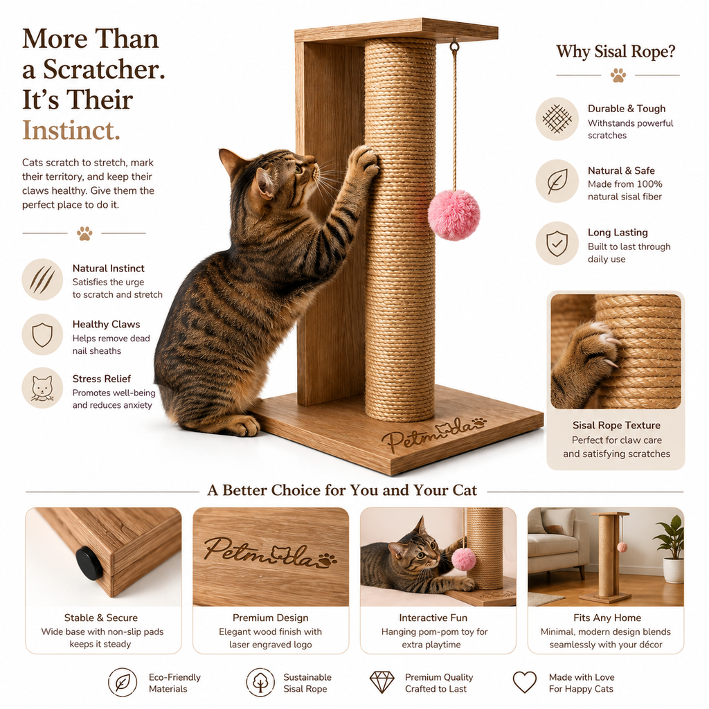 Petmoda Living Pillar – Sisal Cat Scratcher