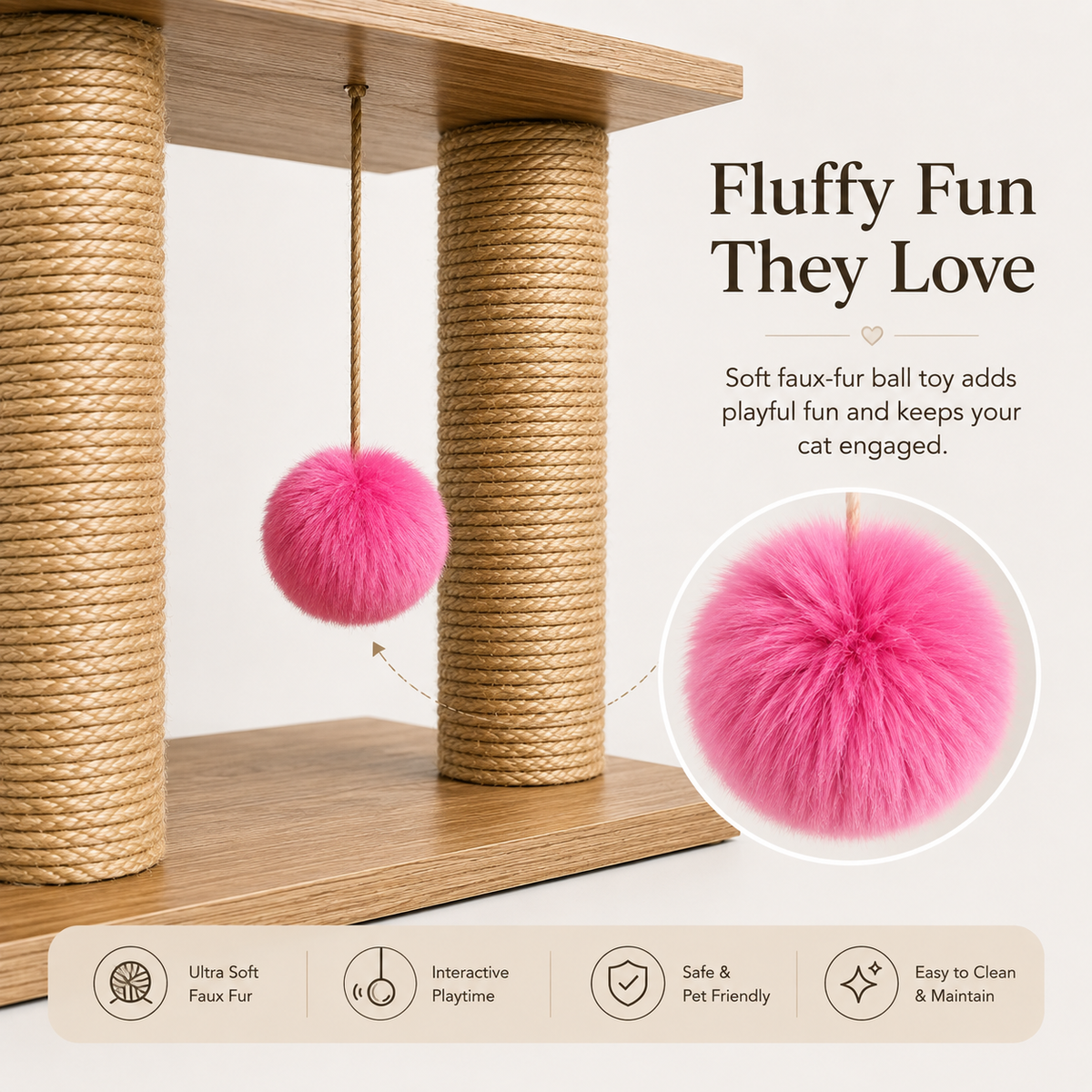Petmoda Living Box – Wooden Cat House & Scratcher