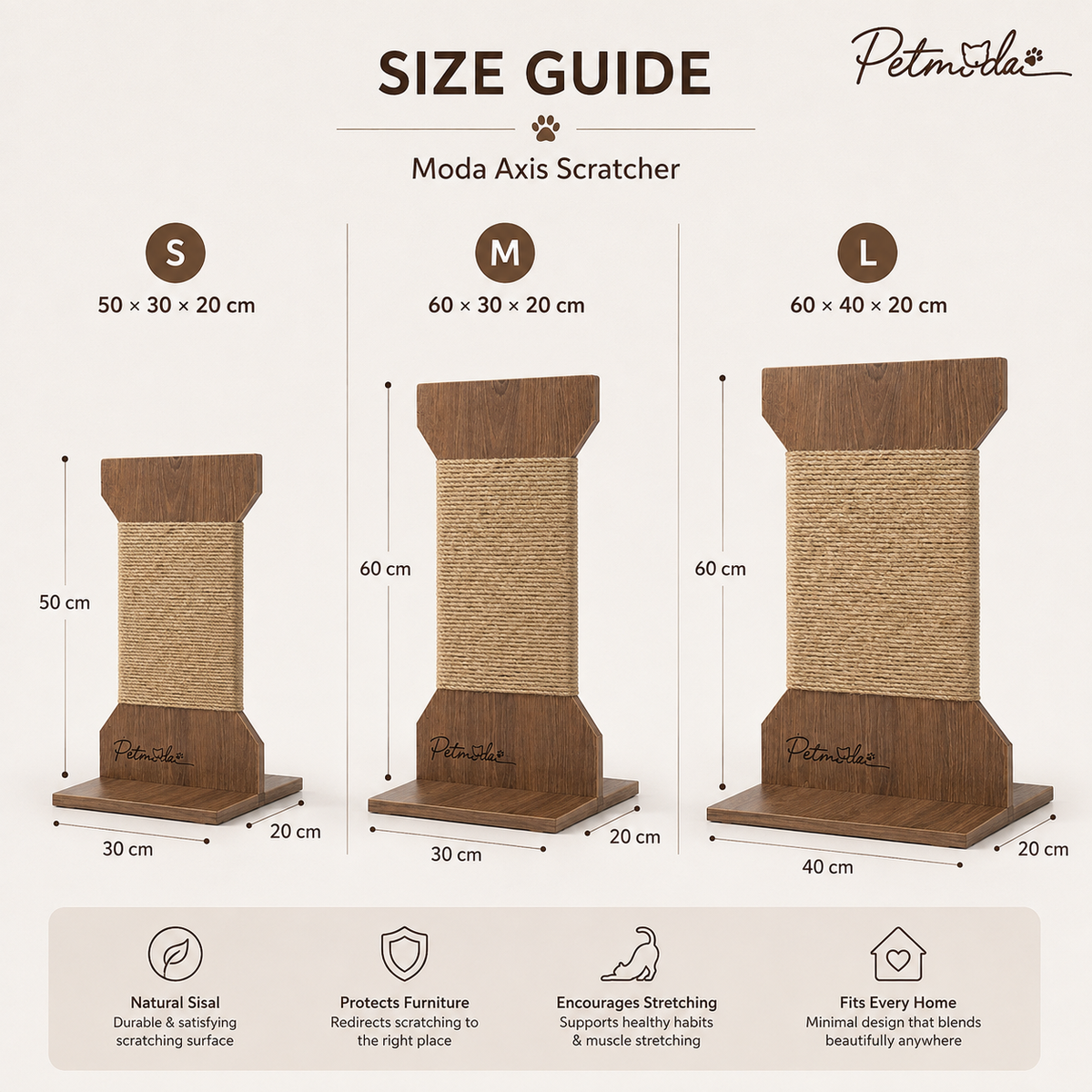 Petmoda Living Axis – Sisal Cat Scratcher