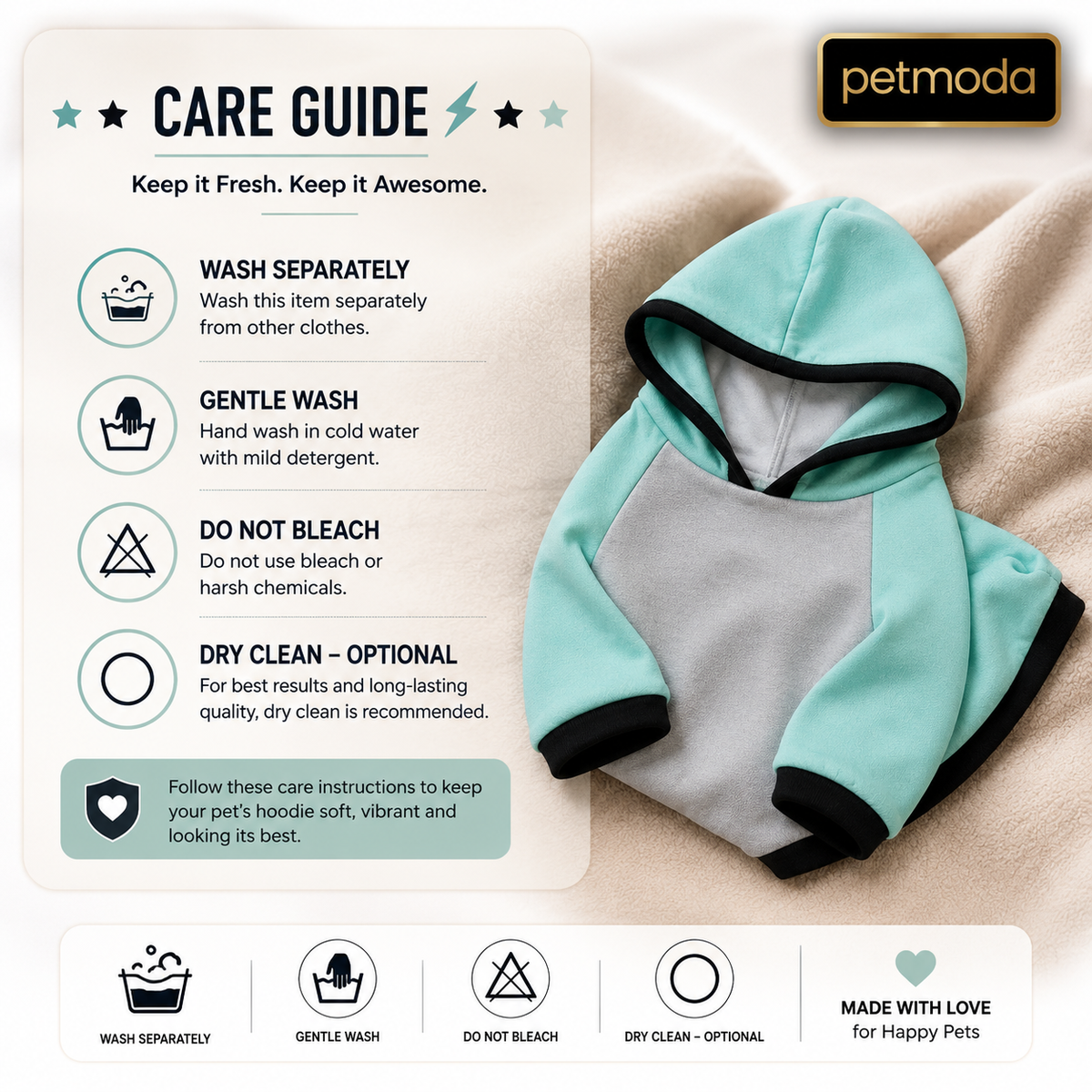 Petmoda Melton Cotton Hoodie – Dogs & Cats