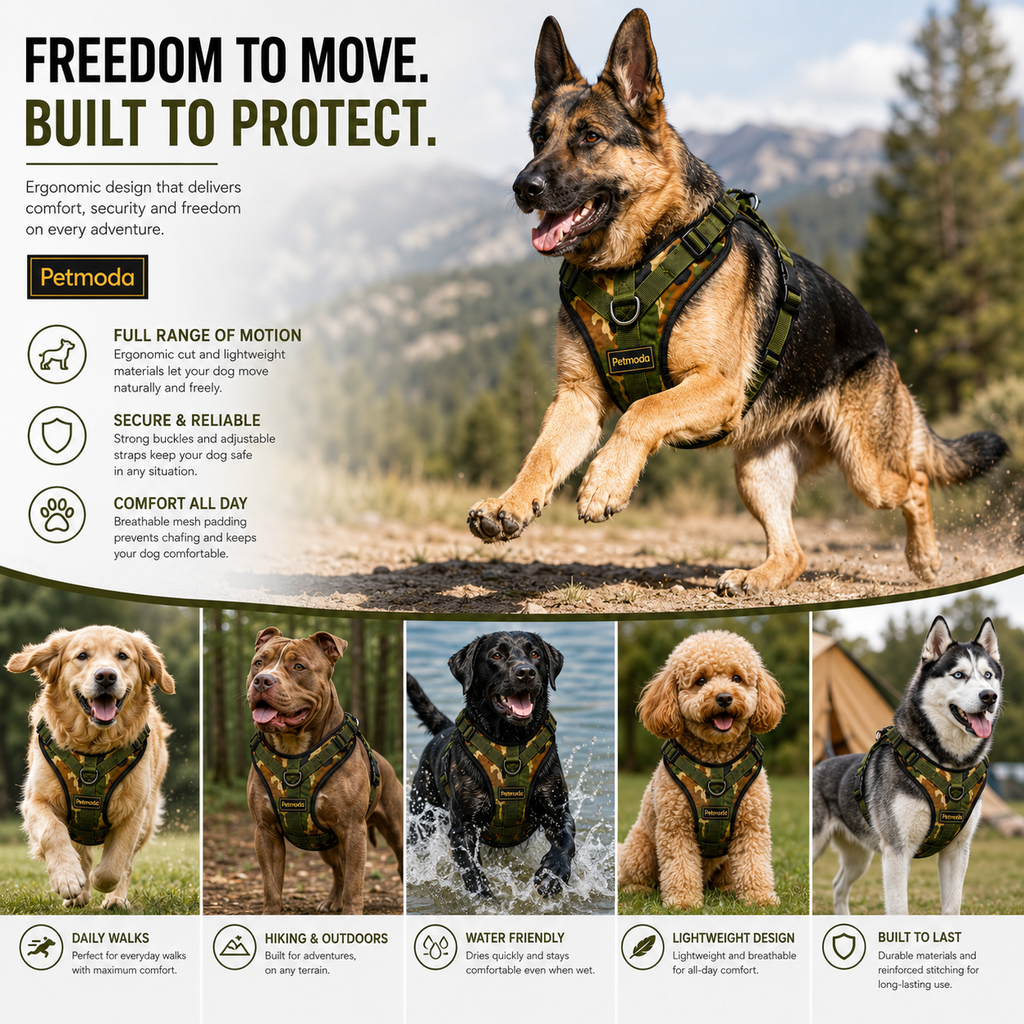 Petmoda Military Camo Harness – Tactical