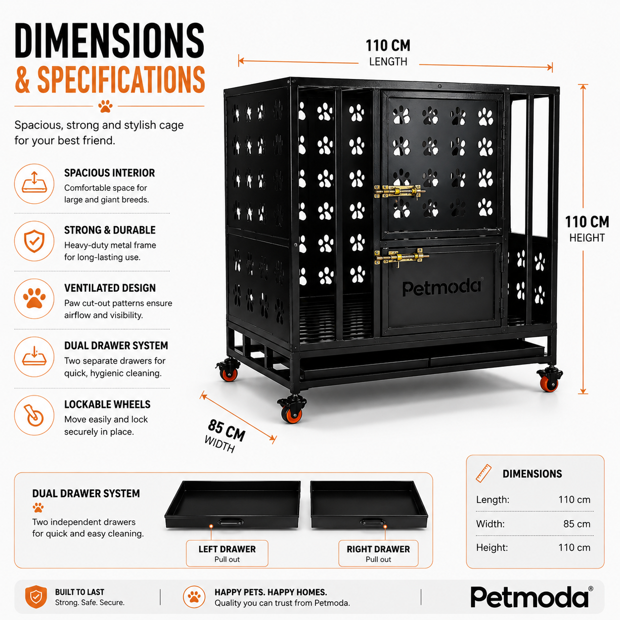 Petmoda Iron Cage – Heavy-Duty Custom Dog Crate
