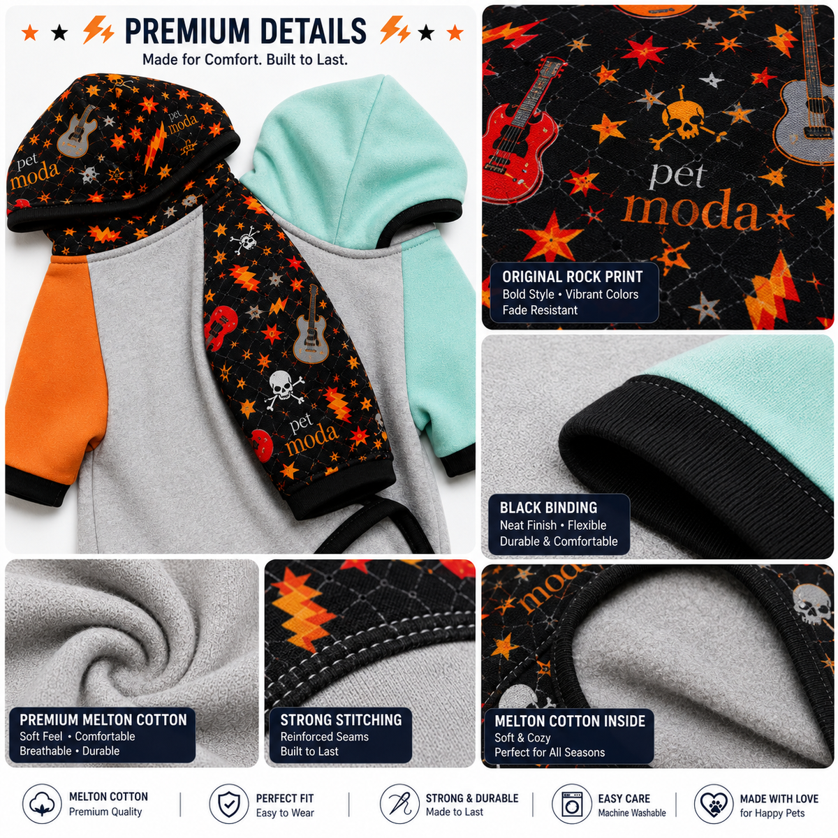 Petmoda Melton Cotton Hoodie – Dogs & Cats