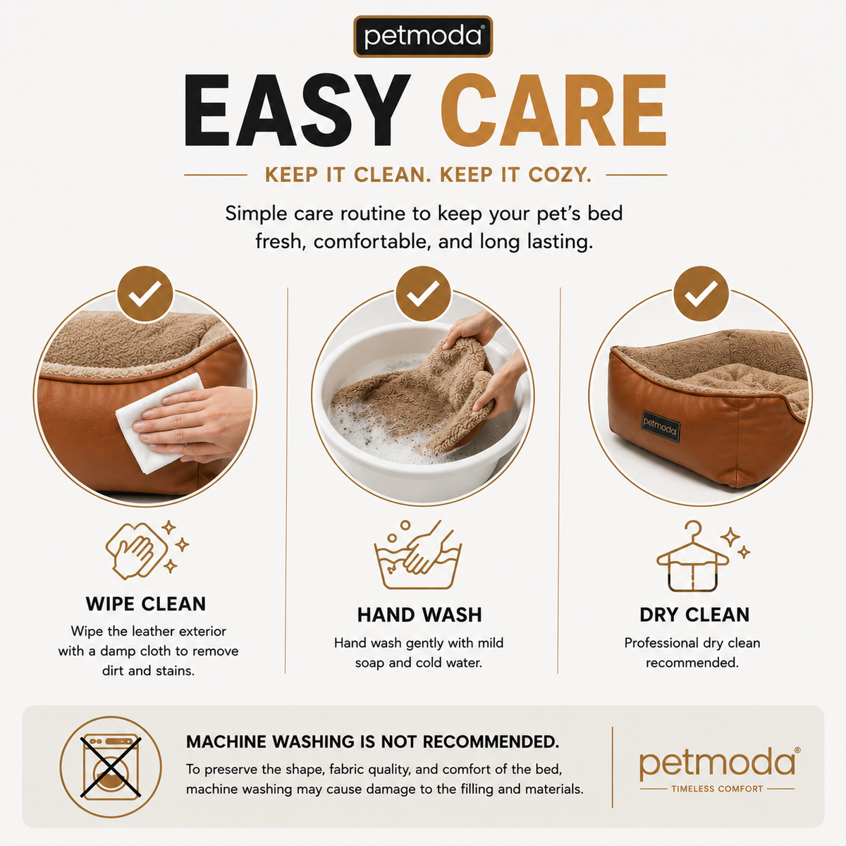 Petmoda Classic Leather Bed