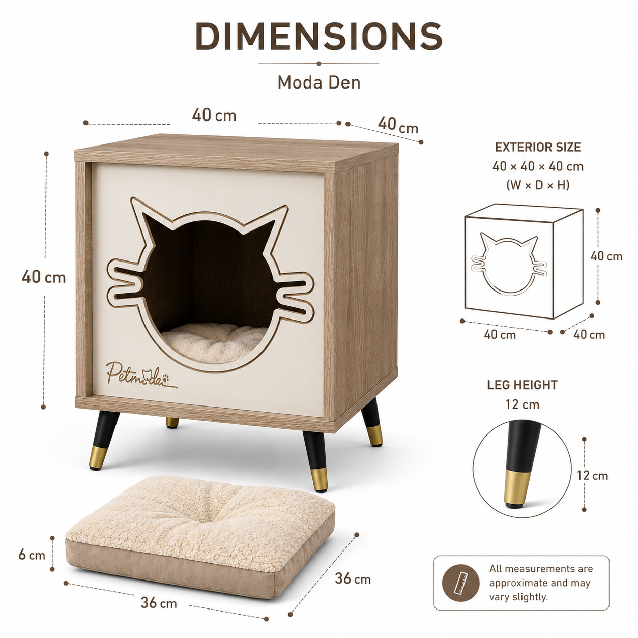 Petmoda Living Den – Wooden Cat House & Side Table