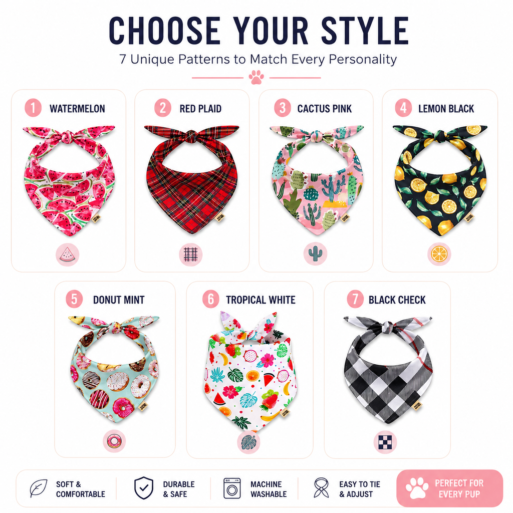Petmoda Printed Pet Bandana – Dogs & Cats