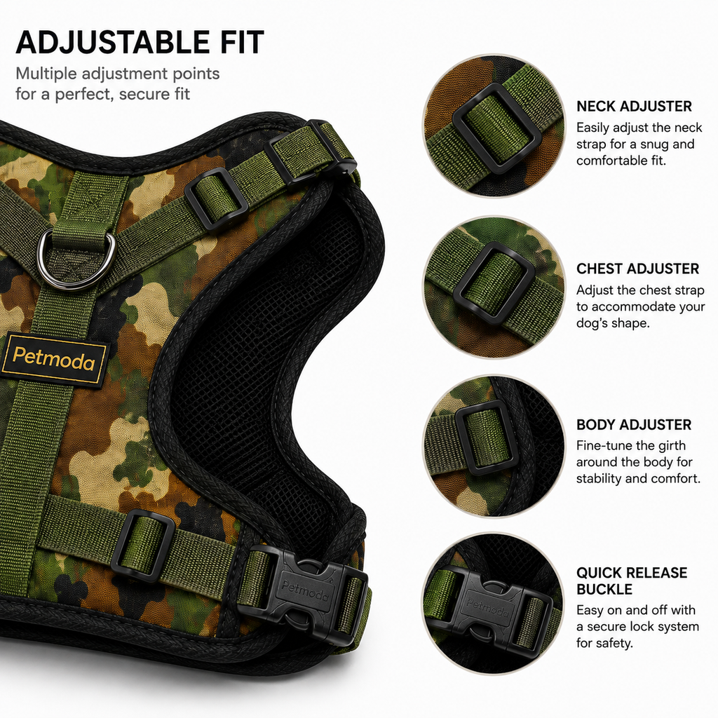 Petmoda Military Camo Harness – Tactical