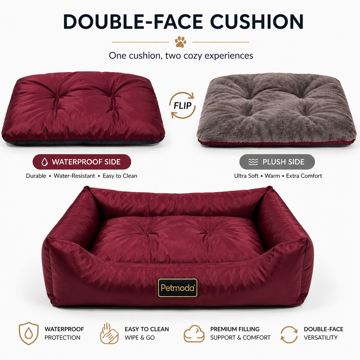 Petmoda Colored Waterproof Bed