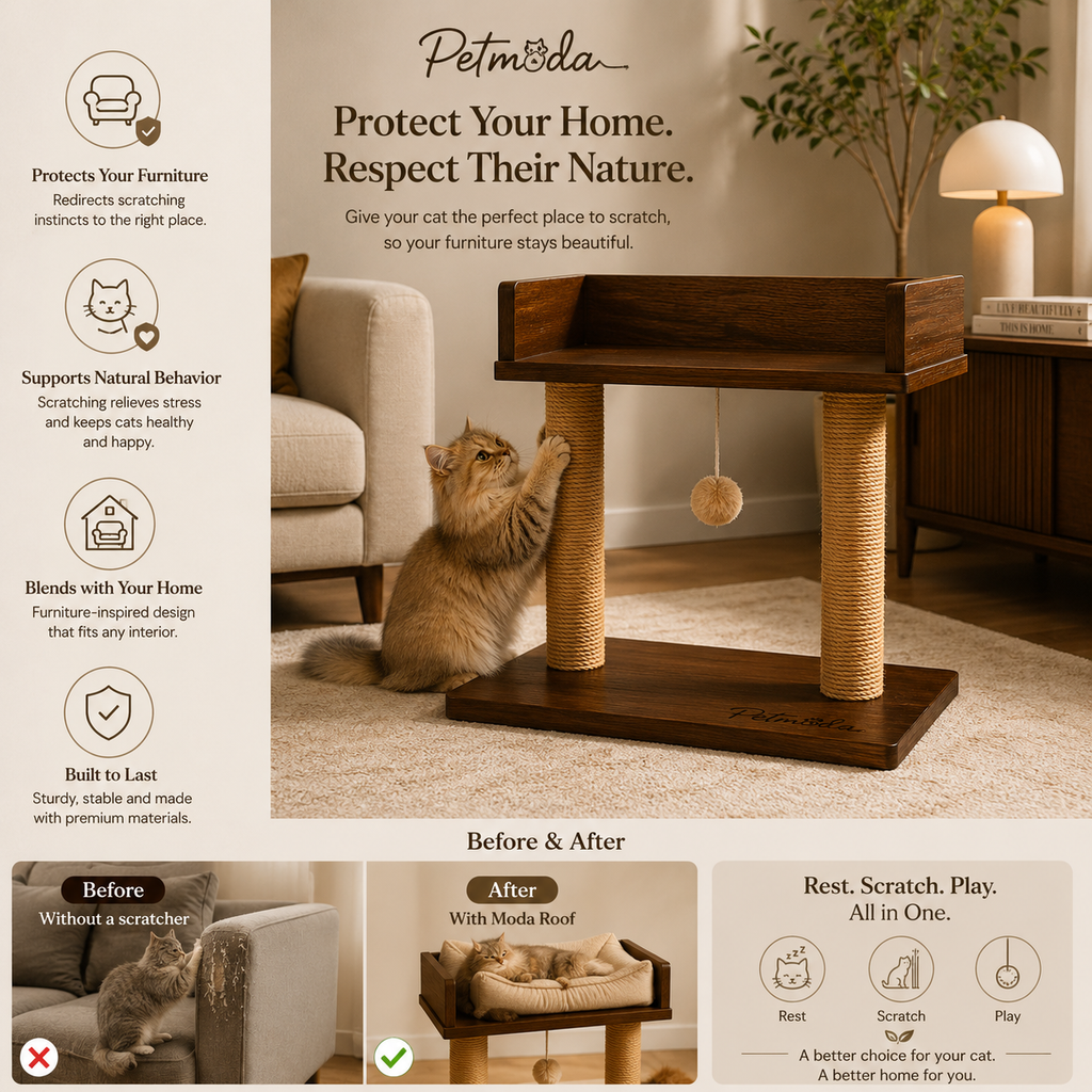 Petmoda Living Roof – Cat Bed & Scratcher