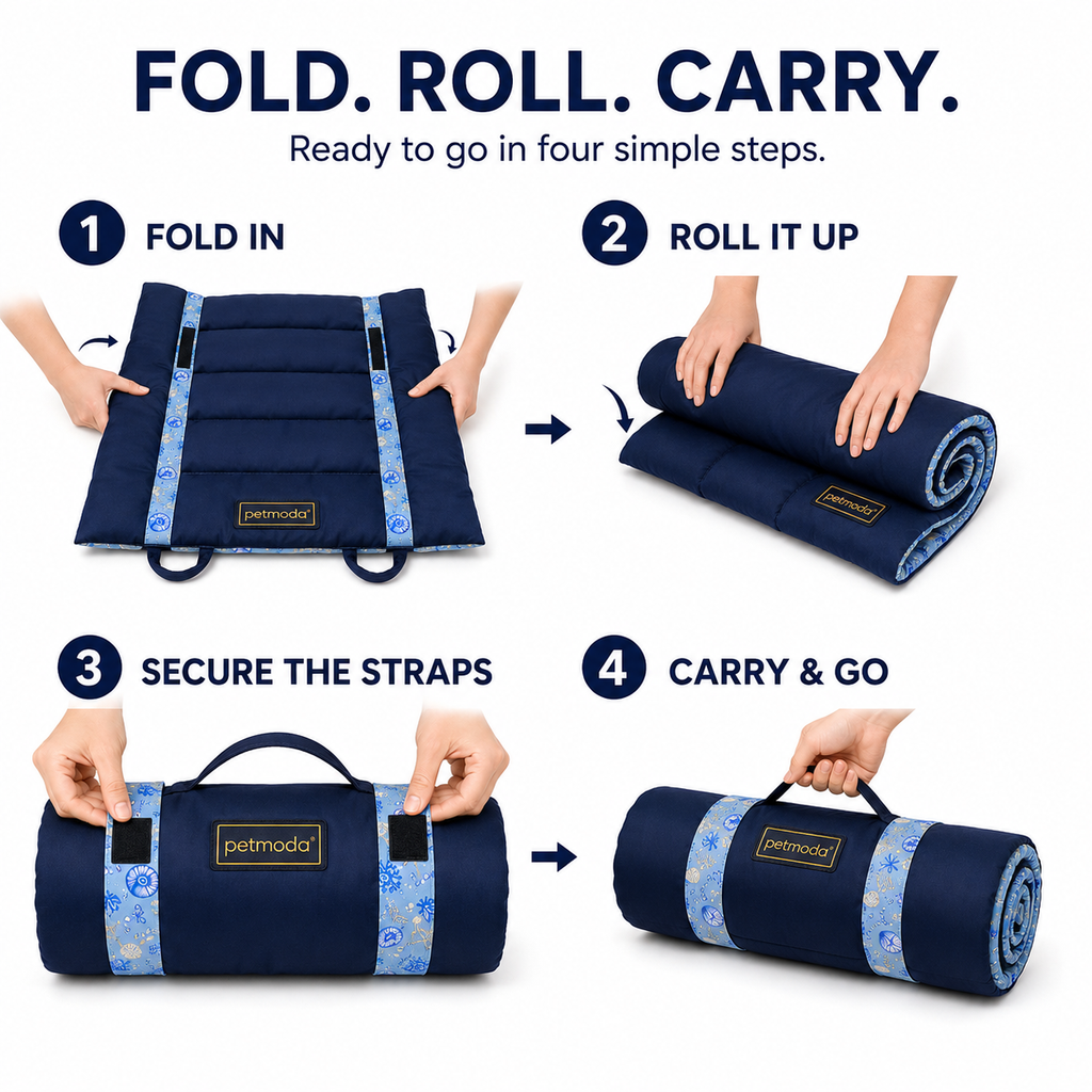 Petmoda Foldable Waterproof Pet Mat – Double-Sided & Portable