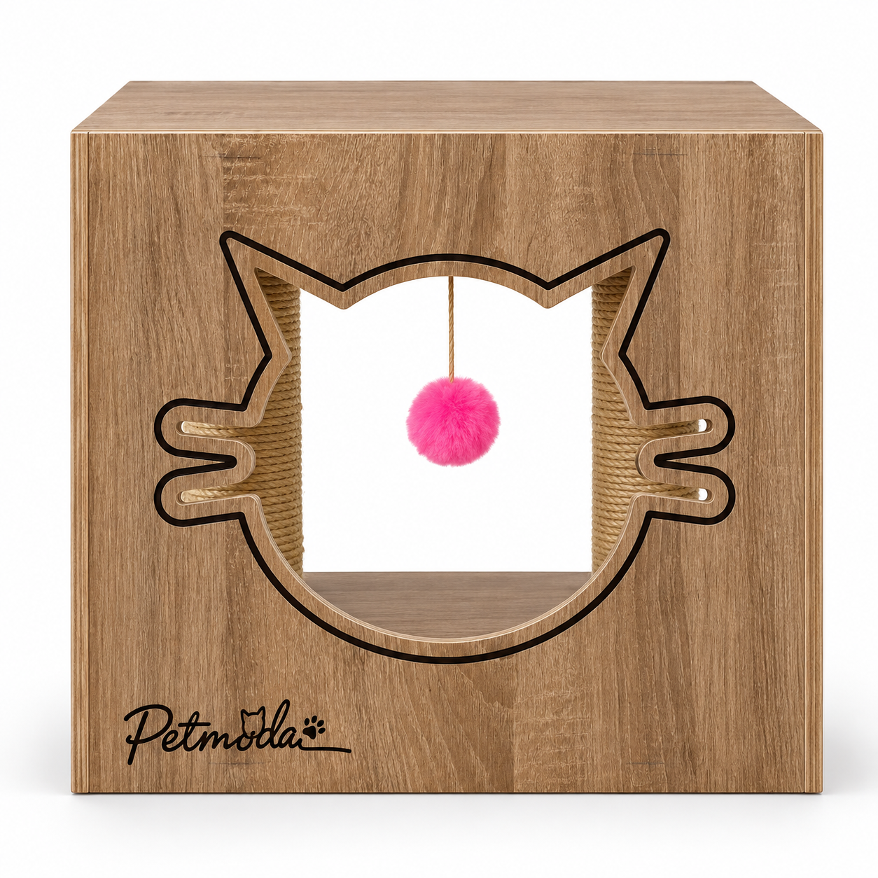 Petmoda Living Box – Wooden Cat House & Scratcher
