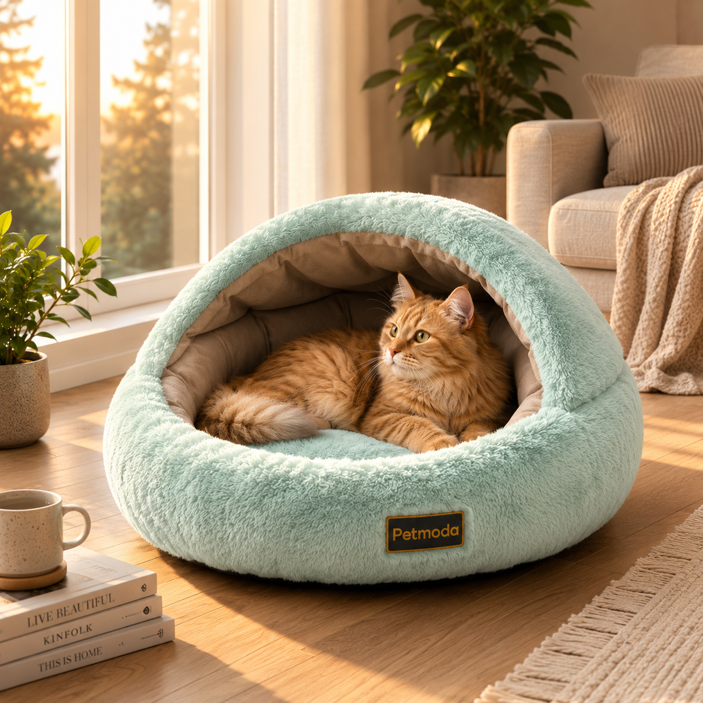 Petmoda Cozy Cave – Plush Cat & Small Dog Bed