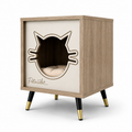 Petmoda Living Den – Wooden Cat House & Side Table