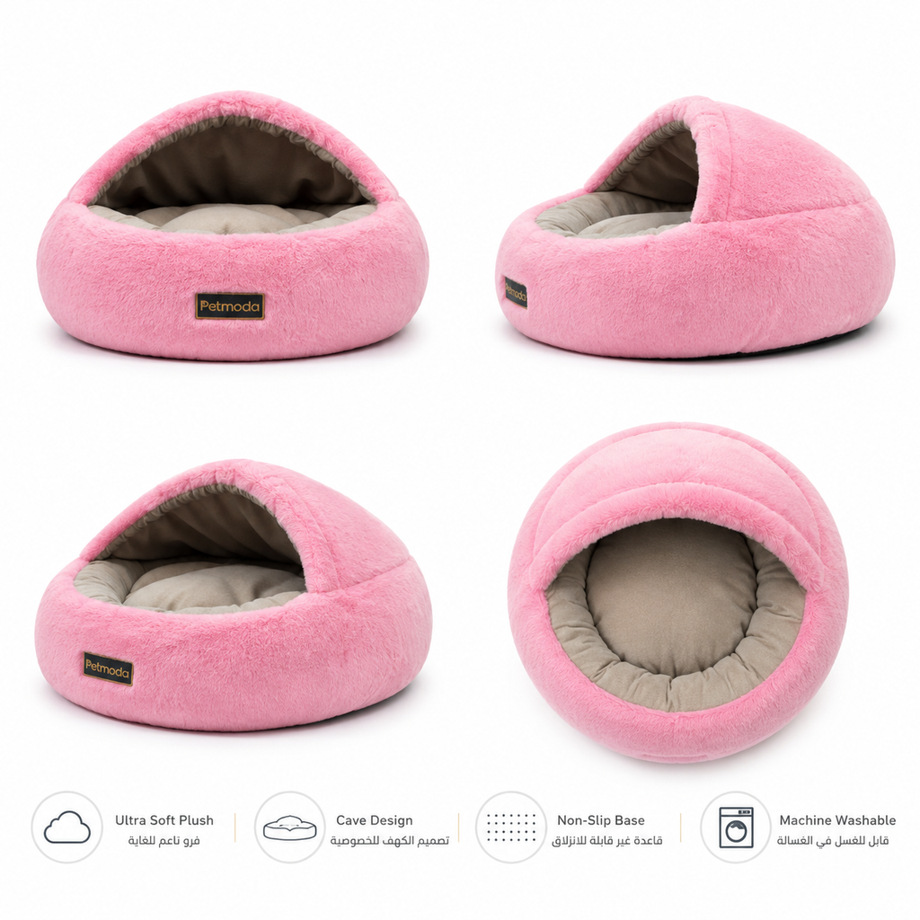 Petmoda Cozy Cave – Plush Cat & Small Dog Bed
