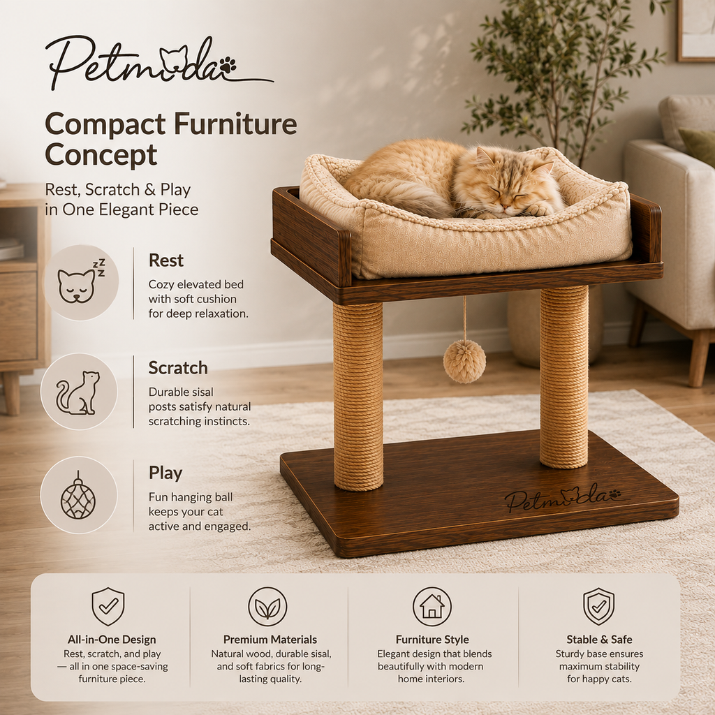 Petmoda Living Roof – Cat Bed & Scratcher