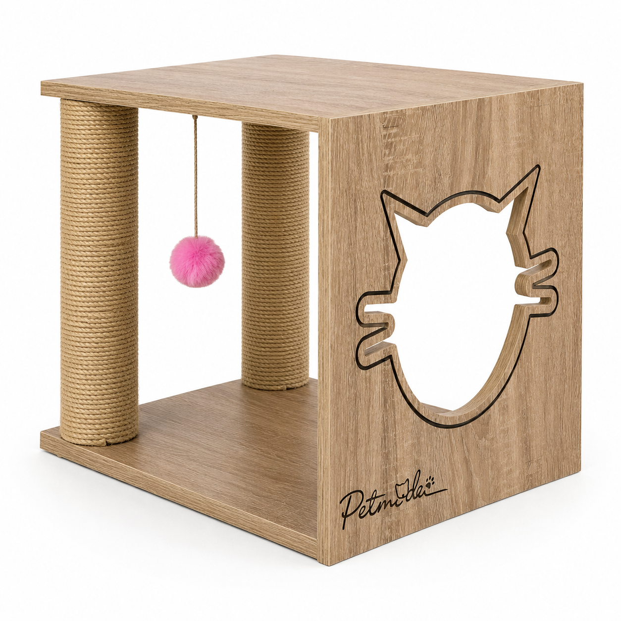 Petmoda Living Box – Wooden Cat House & Scratcher