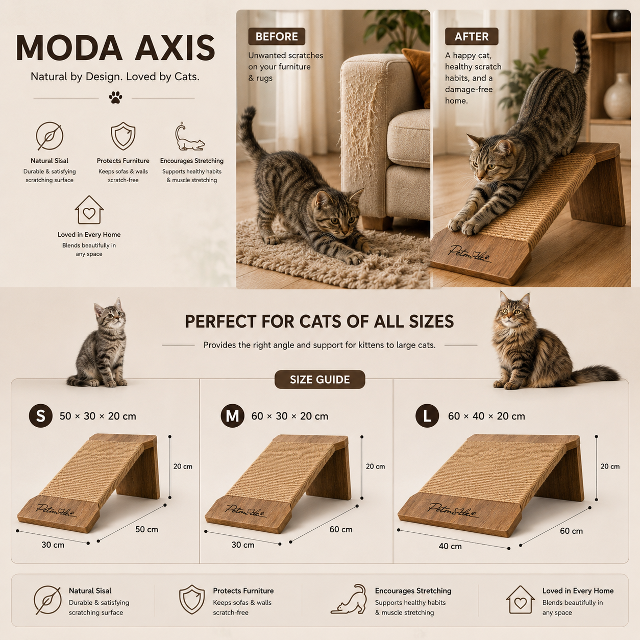 Petmoda Living Axis – Sisal Cat Scratcher