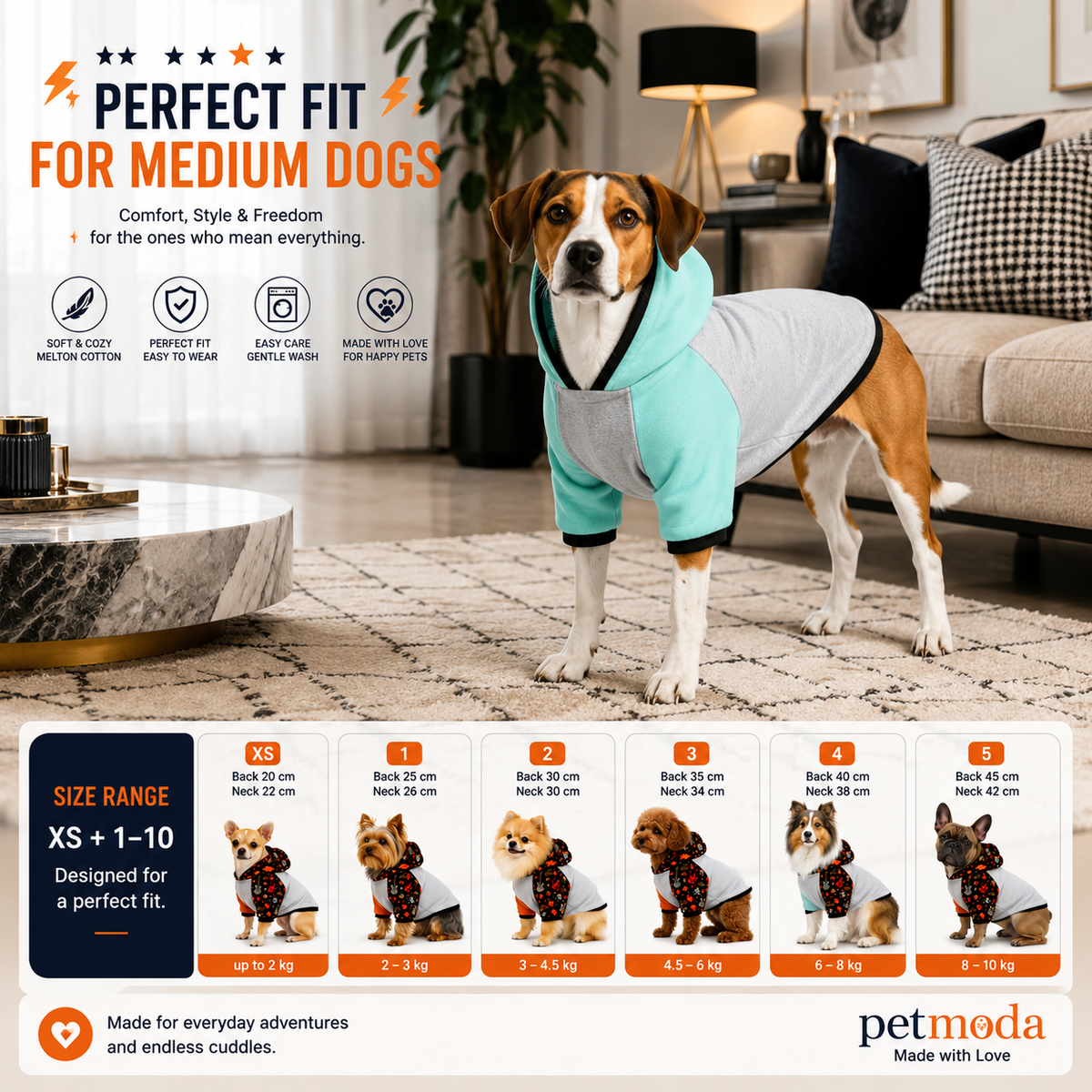 Petmoda Melton Cotton Hoodie – Dogs & Cats