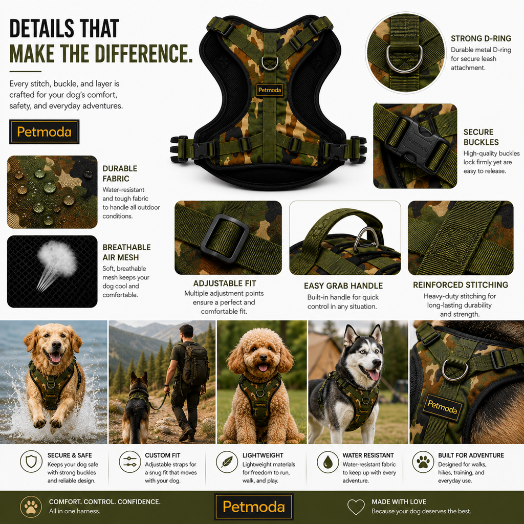 Petmoda Military Camo Harness – Tactical