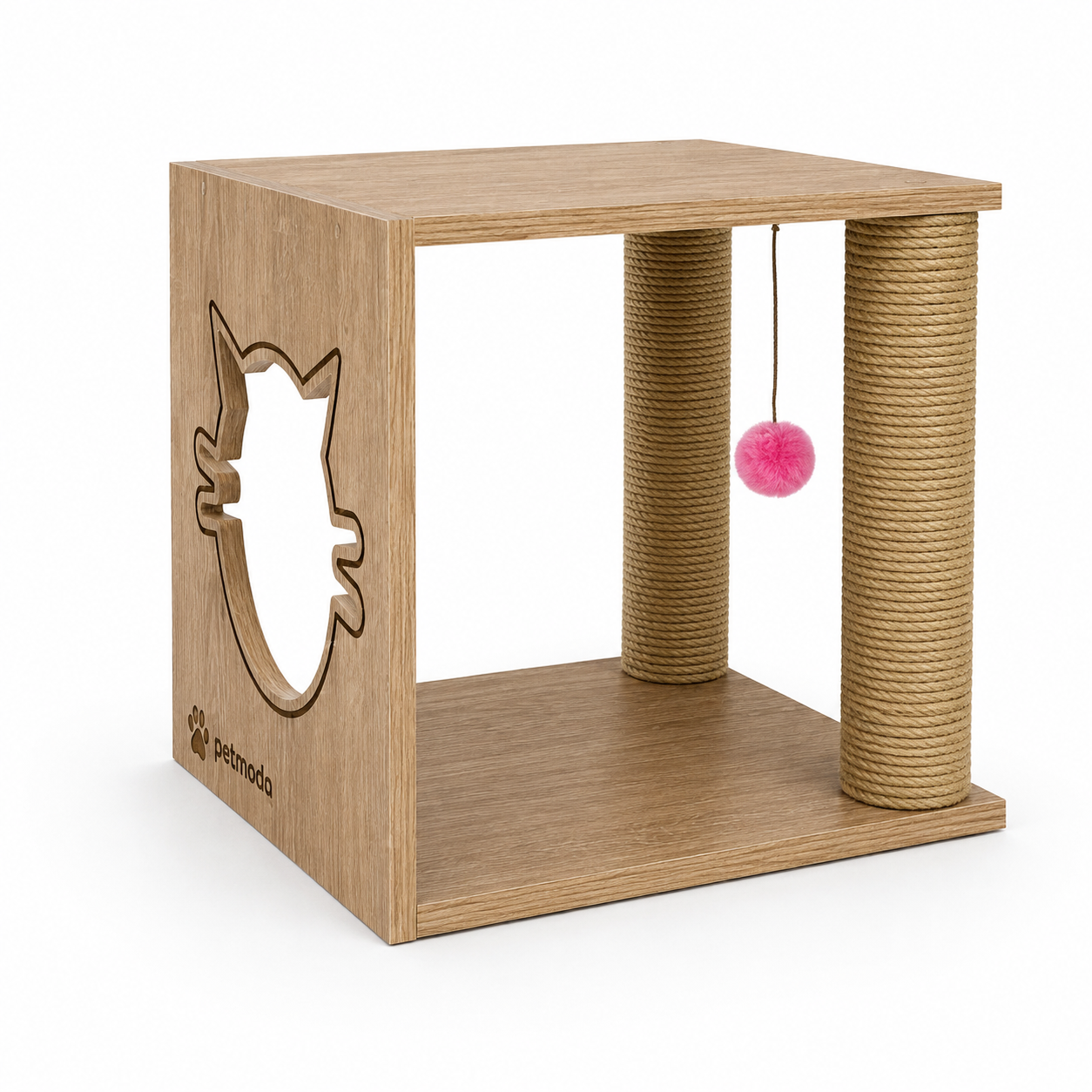 Petmoda Living Box – Wooden Cat House & Scratcher