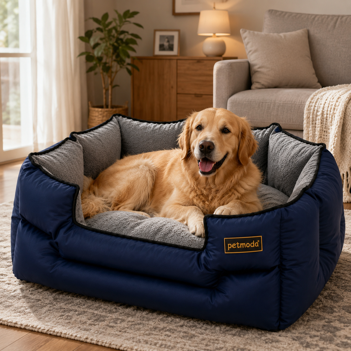 Petmoda High Side Comfort Bed – Premium Waterproof Pet Bed
