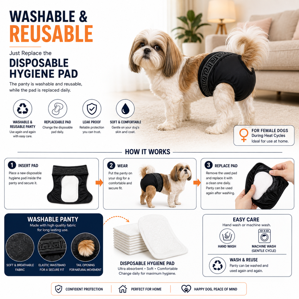Petmoda Reusable Female Dog Diaper