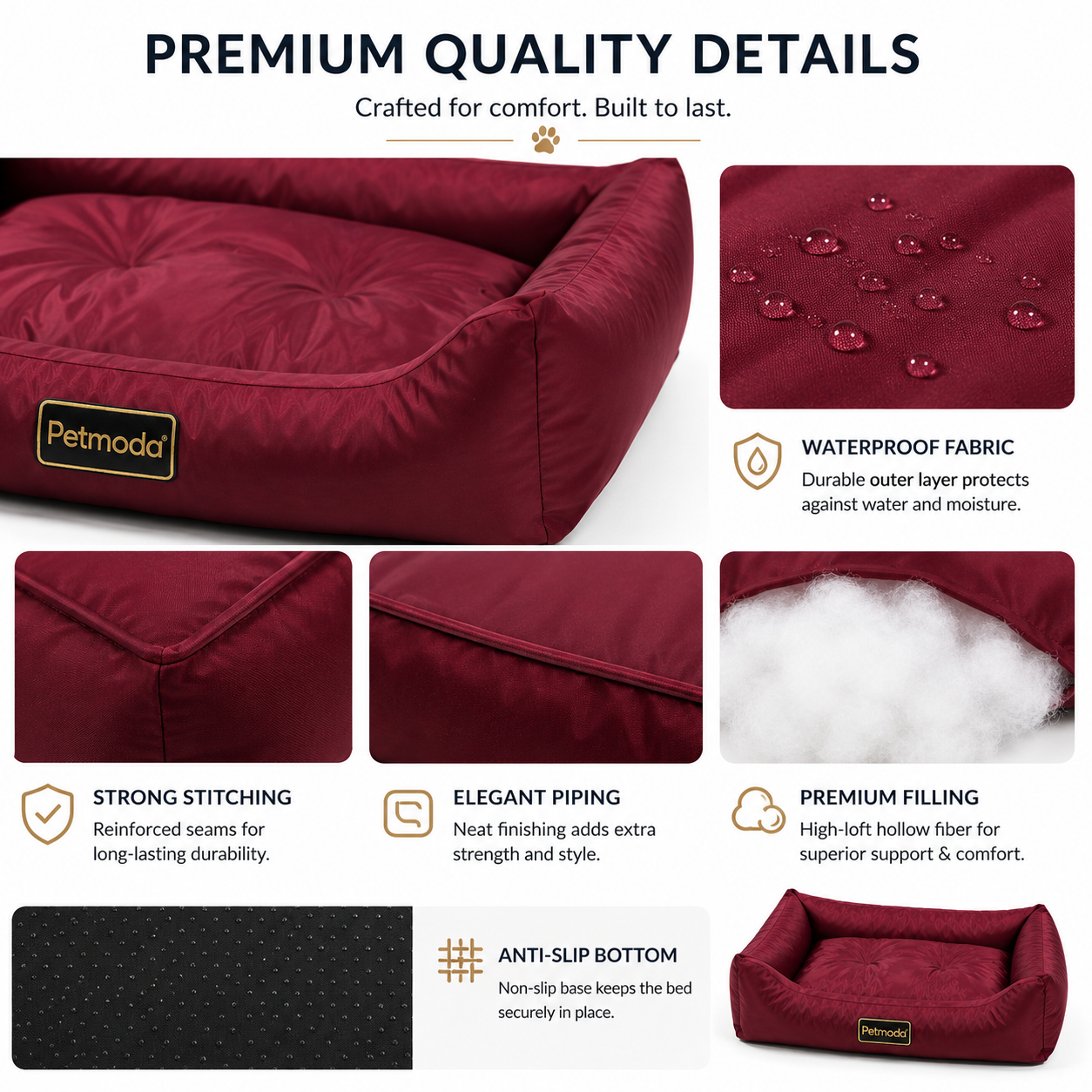 Petmoda Colored Waterproof Bed