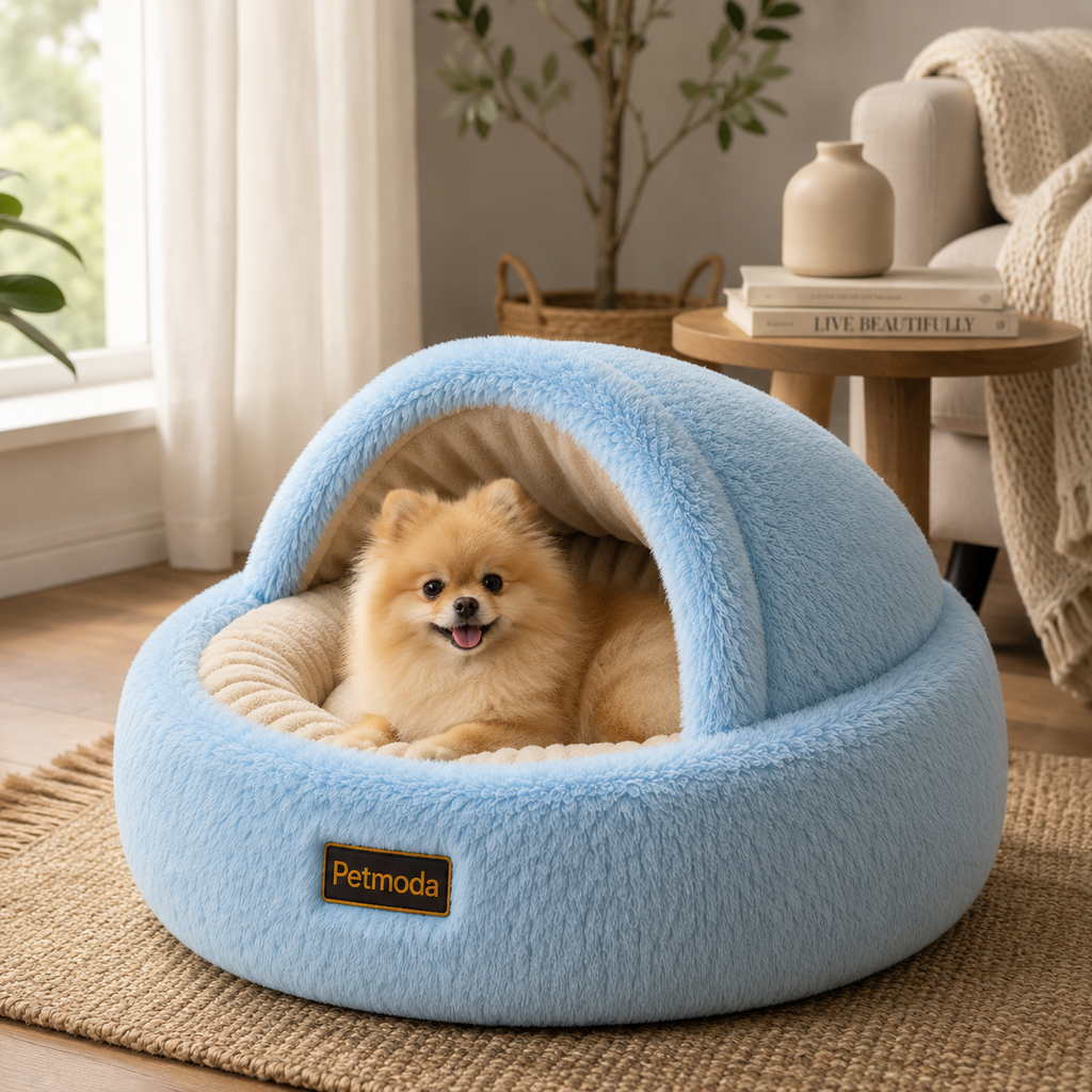 Petmoda Cozy Cave – Plush Cat & Small Dog Bed