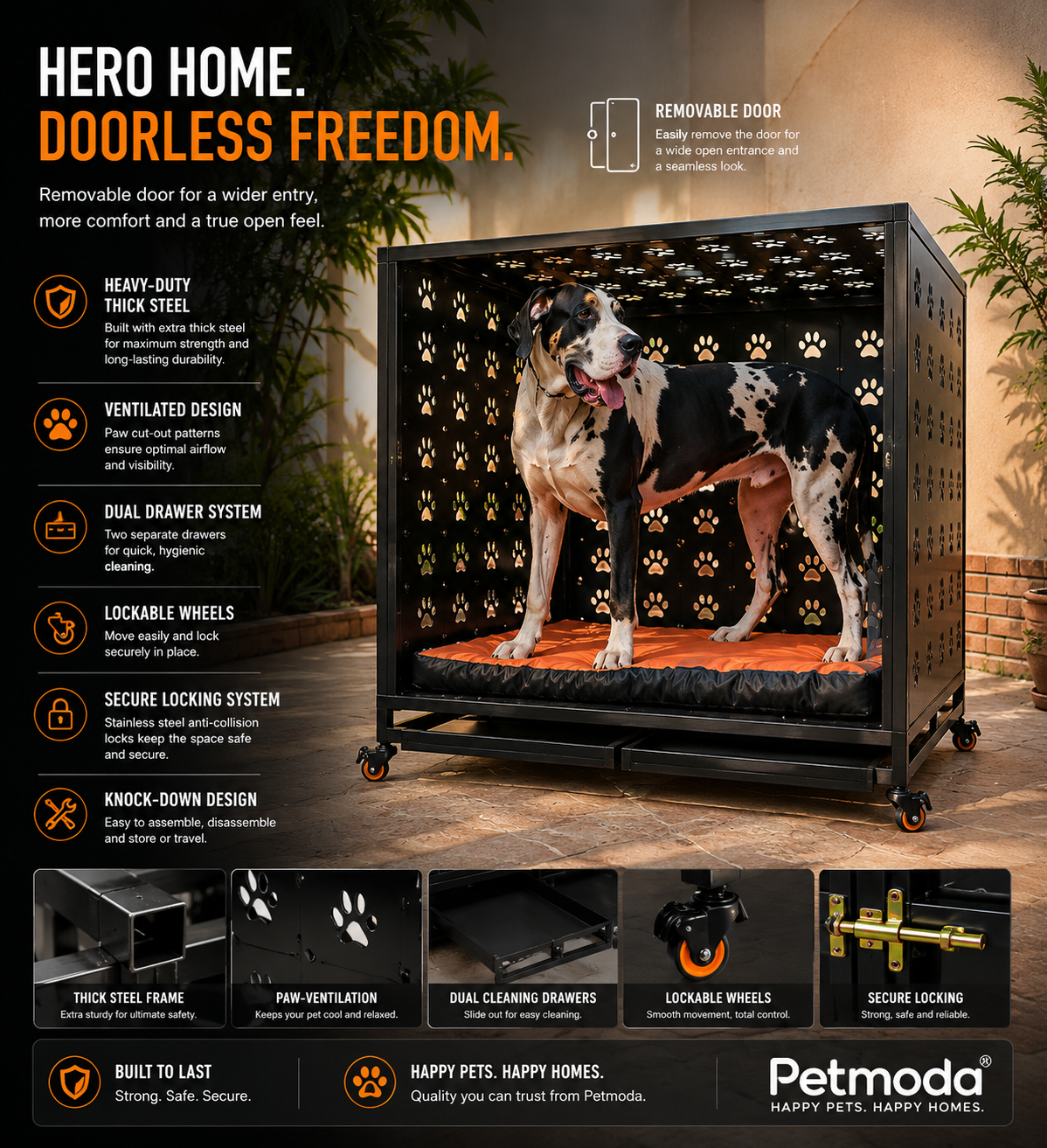 Petmoda Iron Cage – Heavy-Duty Custom Dog Crate