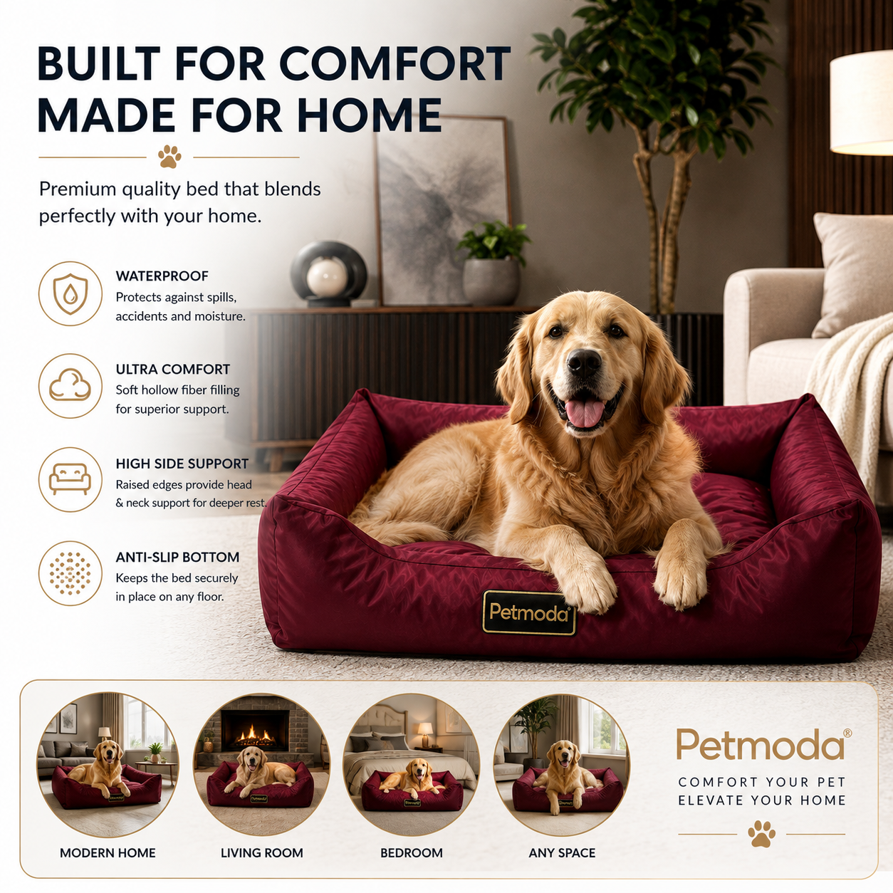 Petmoda Colored Waterproof Bed