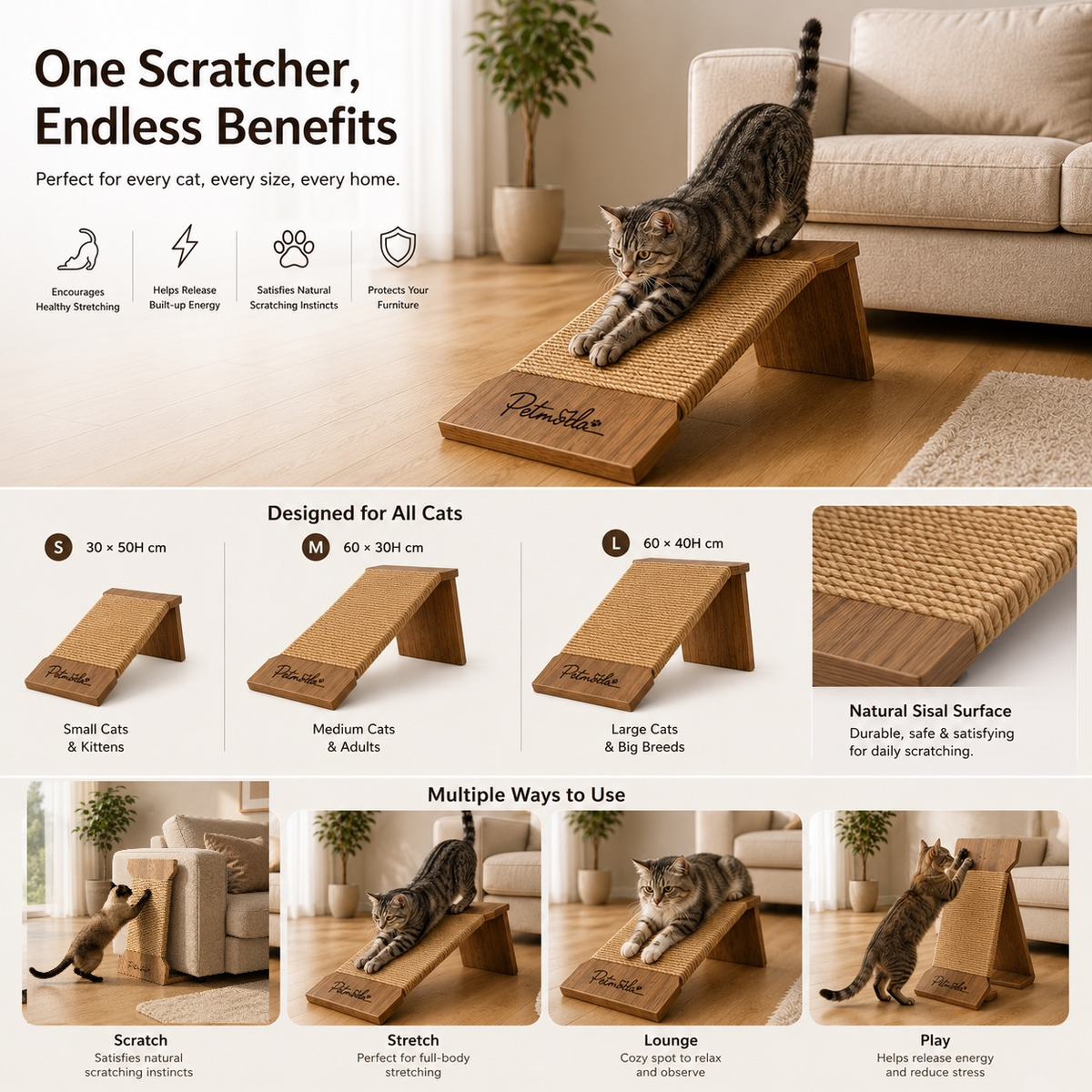 Petmoda Living Axis – Sisal Cat Scratcher